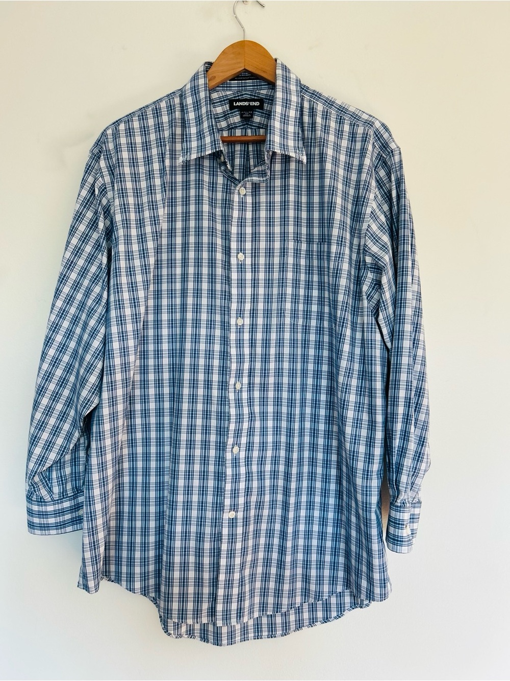 Lands' End Button-Down Men’s Shirt - Long Sleeve